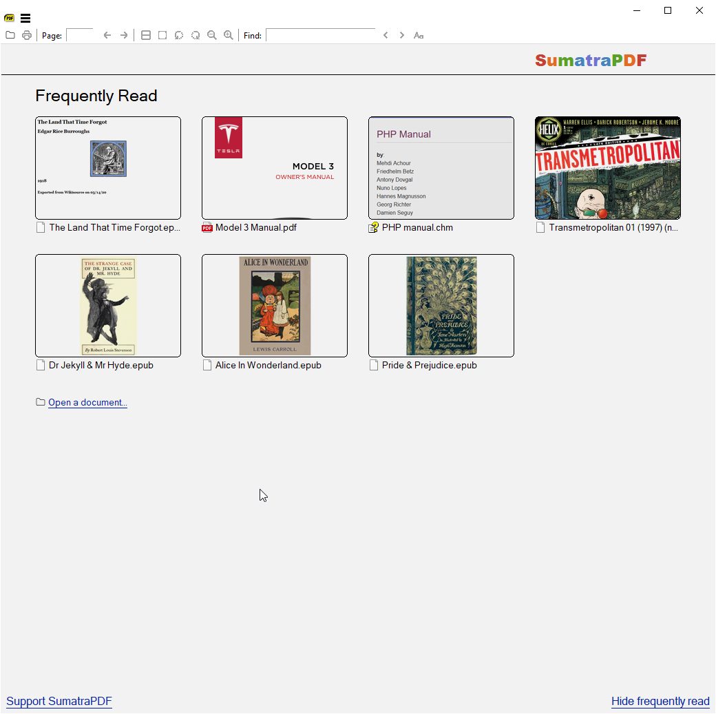 SumatraPDF 极简 PDF 阅读器